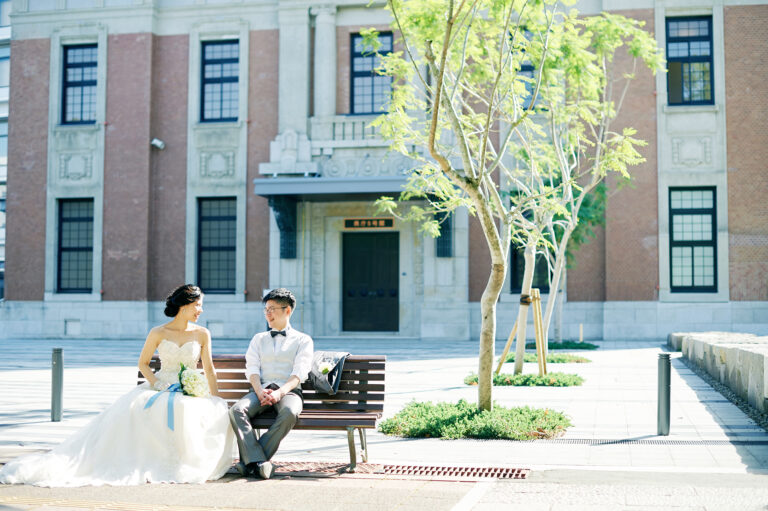 フォトウェディング&前撮り／ドレスロケ・県庁楠並木通り
