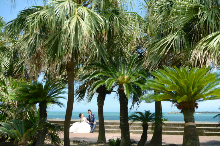 フォトウェディング&前撮り／ドレスロケ・青島の海